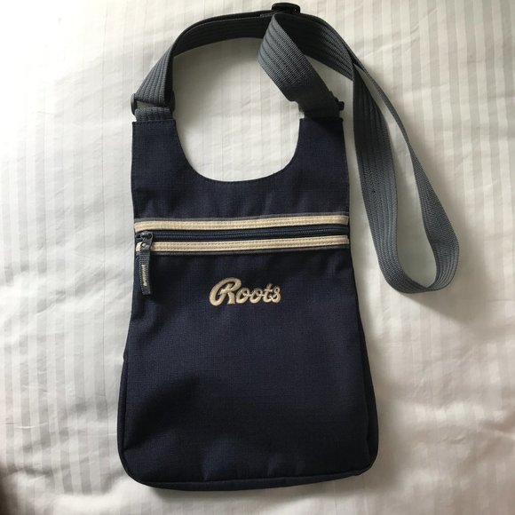 Roots Handbags - Roots - Blue Nylon  Crossbody Bag / Purse